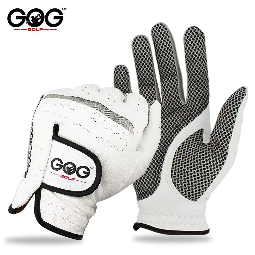 Golf Gloves Men's Left/Right Hand, Pure Sheepskin with Anti-Slip Granules