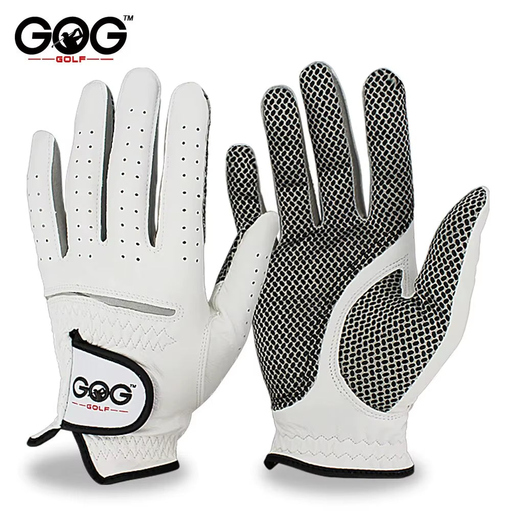 Golf Gloves Men's Left/Right Hand, Pure Sheepskin with Anti-Slip Granules