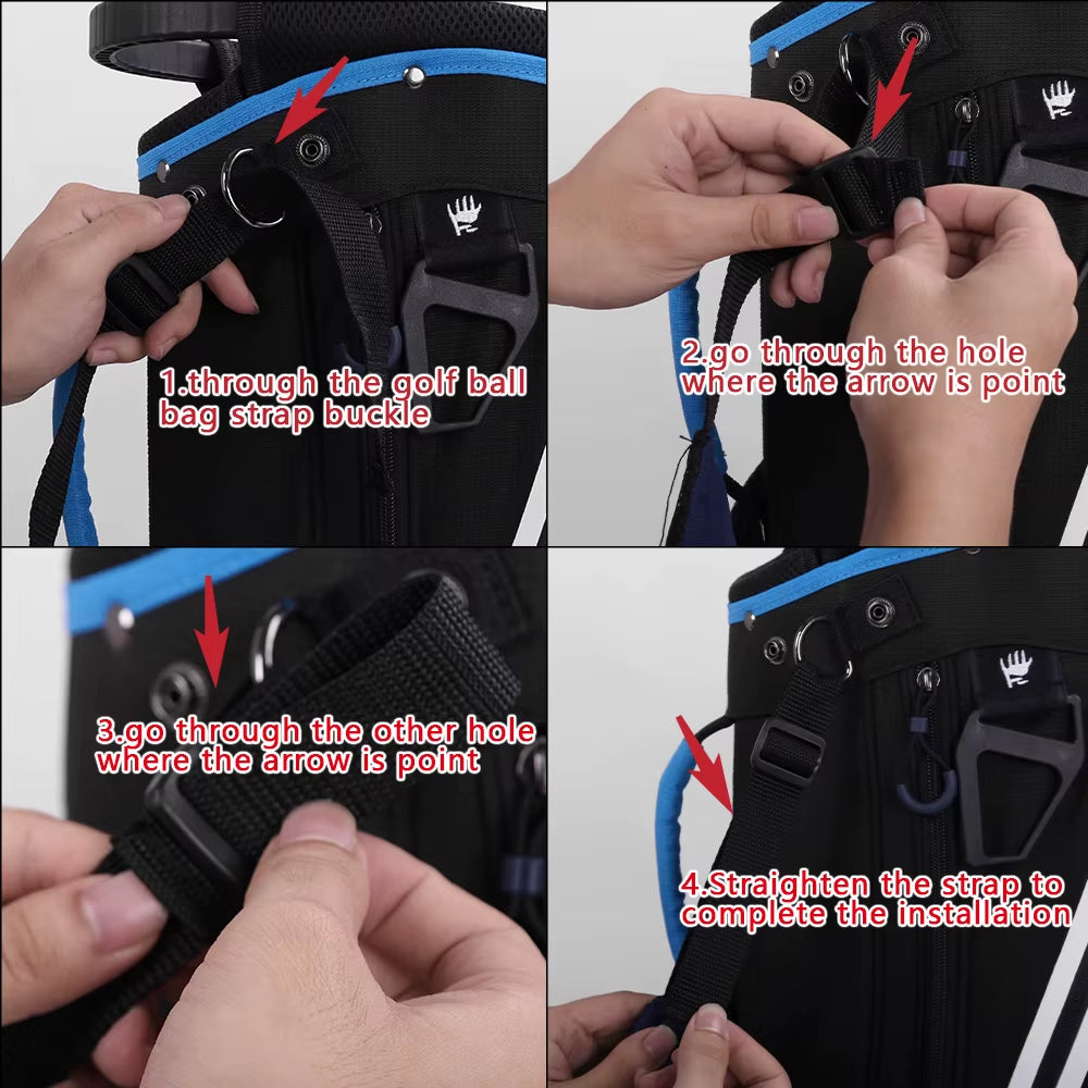 Golf Bag Strap Replacement Comfort Double Shoulder Adjustable Padded Strap 