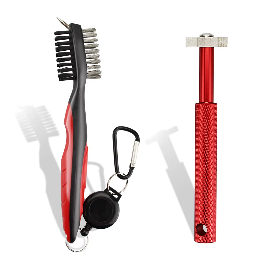 2Pcs/Set Golf Club Brush and Club Groove Sharpener 
