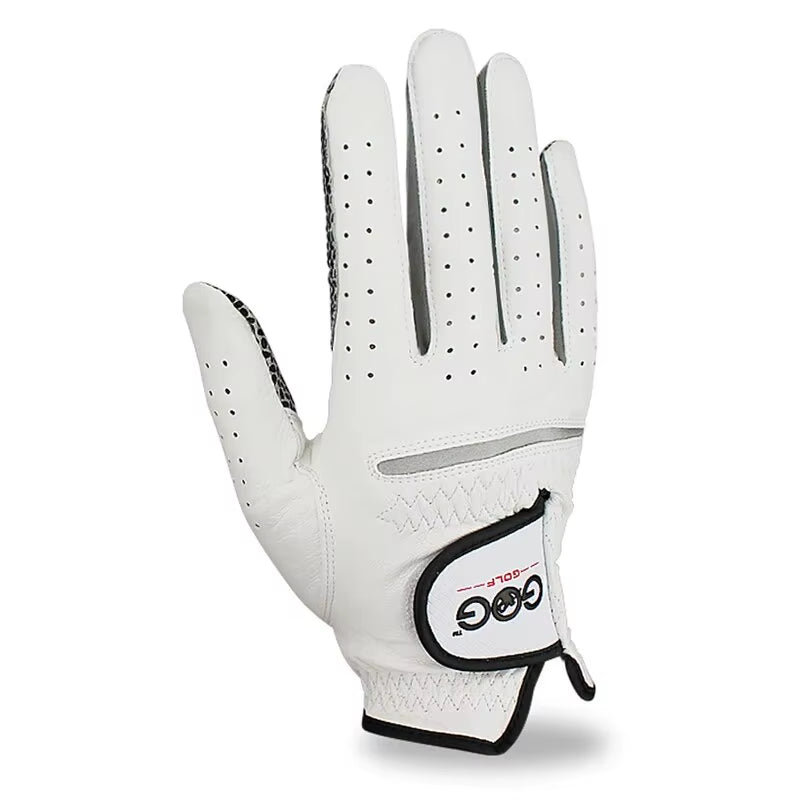 Golf Gloves Men's Left/Right Hand, Pure Sheepskin with Anti-Slip Granules