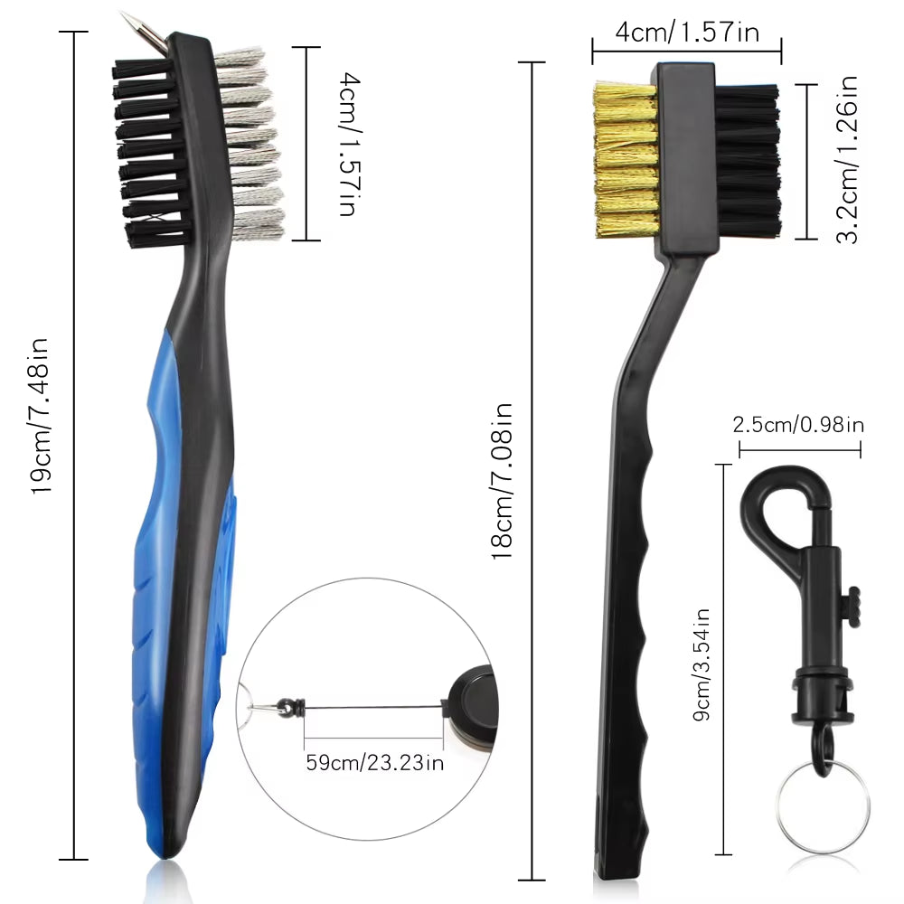 2Pcs/Set Golf Club Brush and Club Groove Sharpener 