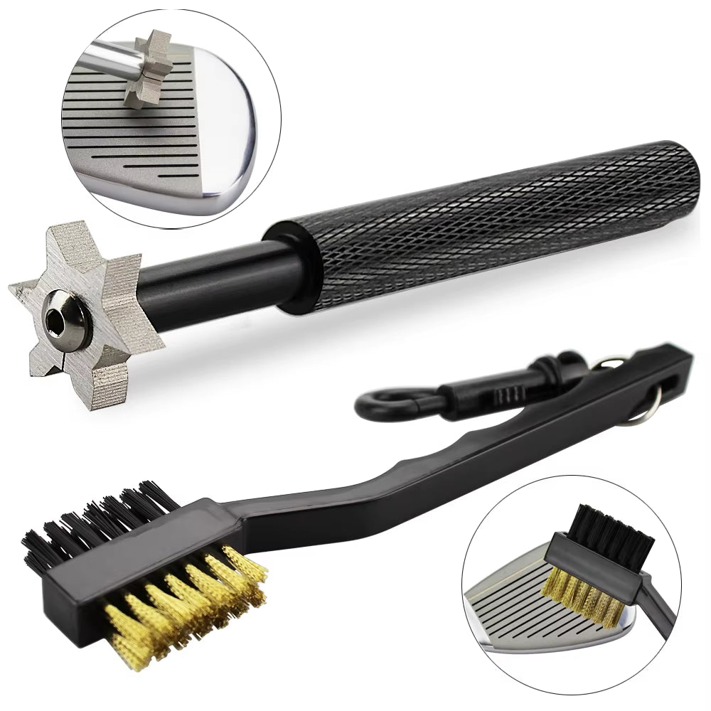 2Pcs/Set Golf Club Brush and Club Groove Sharpener 